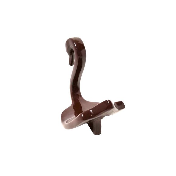 vintage 80s brown ceramic swan soap or towel dish 7" - Picture 3 of 3